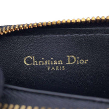 Load image into Gallery viewer, Dior Caro Zip Card Holder Black S5131UWHC_M900 Calf Leather
