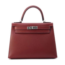 将图像加载到图库查看器中，HERMES Kelly Sellier Miss You Rouge H Glenemush Size 28
