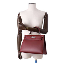 将图像加载到图库查看器中，HERMES Kelly Sellier Miss You Rouge H Glenemush Size 28
