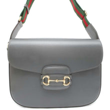 Load image into Gallery viewer, GUCCI Horsebit1955 Shoulder Bag Gray 700457 Leather
