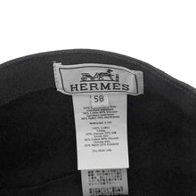 将图像加载到图库查看器中，HERMES Cap Cheval Scope Size 58 Black Cotton100%
