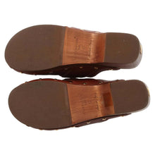 将图像加载到图库查看器中，LOUIS VUITTON Cottage Line Mules Cognac1AC75A Calf Leather Wood Size 37
