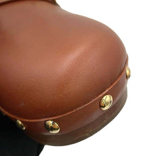 将图像加载到图库查看器中，LOUIS VUITTON Cottage Line Mules Cognac1AC75A Calf Leather Wood Size 37
