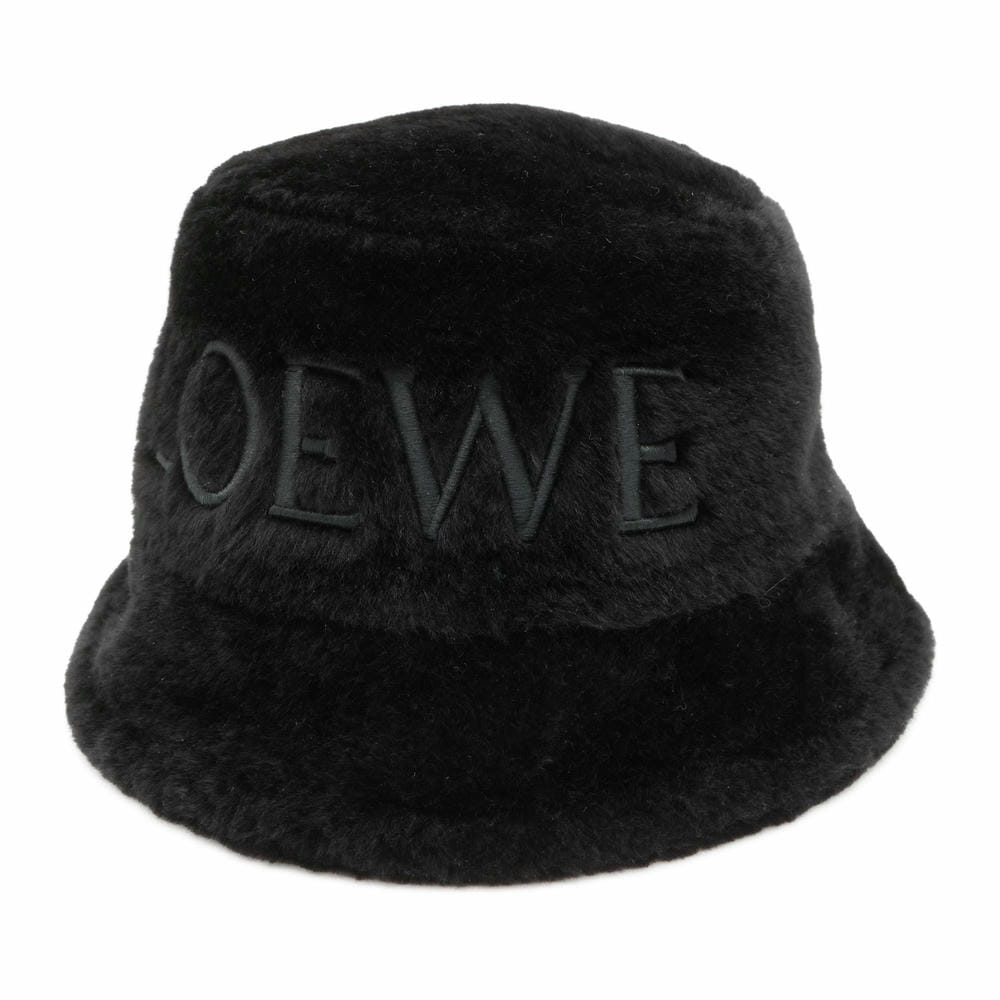 LOEWE logo bucket hat Size 57 Black K820HB1X70 Shearling