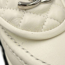 Load image into Gallery viewer, CHANEL CC Logo Matelasse Loafers White G36646 Lambskin Size 35C
