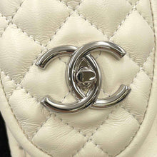 Load image into Gallery viewer, CHANEL CC Logo Matelasse Loafers White G36646 Lambskin Size 35C
