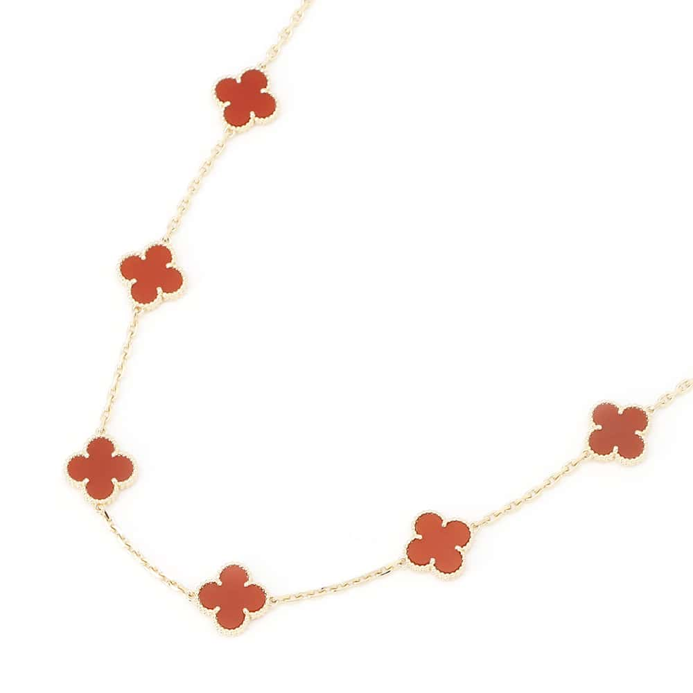 Van Cleef & Arpels Vintage Alhambra Long Necklace 20 motifsVCARD39800 18K Yellow Gold