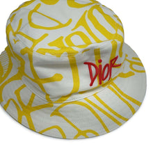 Load image into Gallery viewer, Dior Hat Shawn Stussy Collaboration Size L Yellow/White 033C906A4949 Cotton 100%
