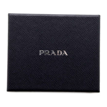 将图像加载到图库查看器中，PRADA Triangle Logo Wallet with Money Clip Black 2MN077 Saffiano LeatherLeather
