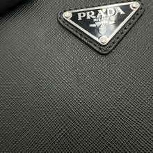 Load image into Gallery viewer, PRADA Triangle Logo Brique Shoulder Black 2VH070 Saffiano LeatherLeather
