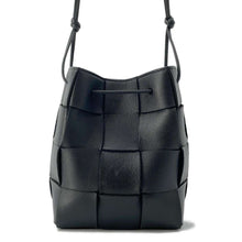 Load image into Gallery viewer, Bottega Veneta Maxi INTRECCIATO Drawstring Bag Shoulder Black 680218 Lambskin Size Small
