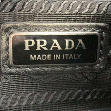 将图像加载到图库查看器中，PRADA Triangle Logo Cloth Crossbody Bag Black 2VZ098 Vittero Dino Leather
