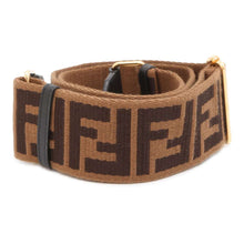 将图像加载到图库查看器中，FENDI Zucca Shoulder Strap Strap You Brown Canvas
