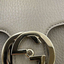 Load image into Gallery viewer, GUCCI Interlocking G ChainShoulder Bag Gray 510304 Leather
