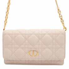 Load image into Gallery viewer, Dior Caro Pouch Chain Wallet Powder Pink S5134UWHC_M413 Calf Leather
