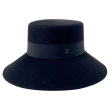 Load image into Gallery viewer, CHANEL hat Size M Black Lapin 100%
