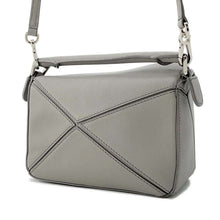 Load image into Gallery viewer, LOEWE Puzzle Shoulder Bag Light Gray A510U95X58 Soft Calf Leather Size Mini
