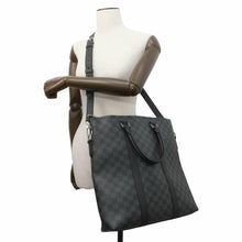 将图像加载到图库查看器中，LOUIS VUITTON Anton Tote Noir N40000 Damier Graphite
