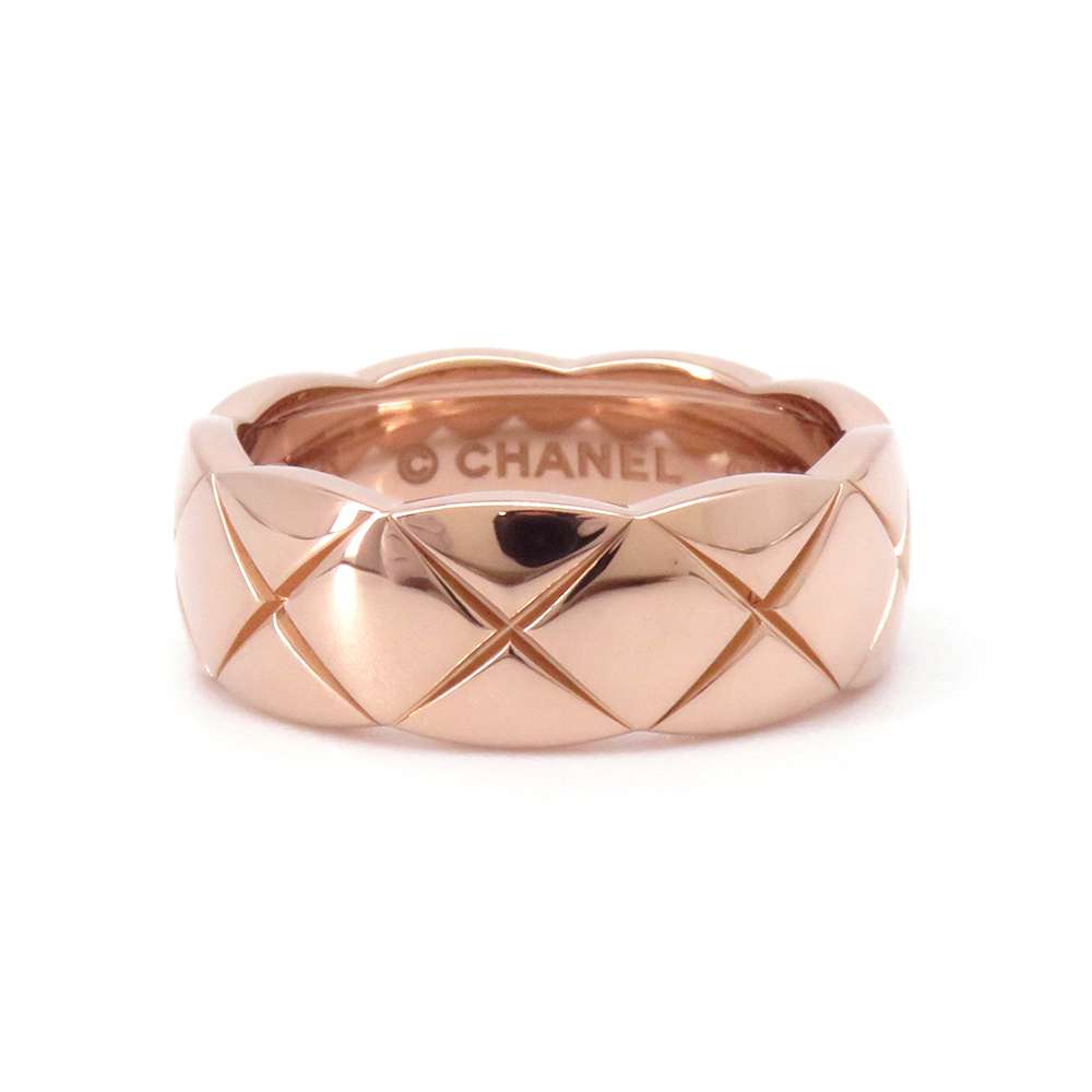 CHANEL Coco Crash Ring Size 50/#10/Medium J10817 18K Pink Gold