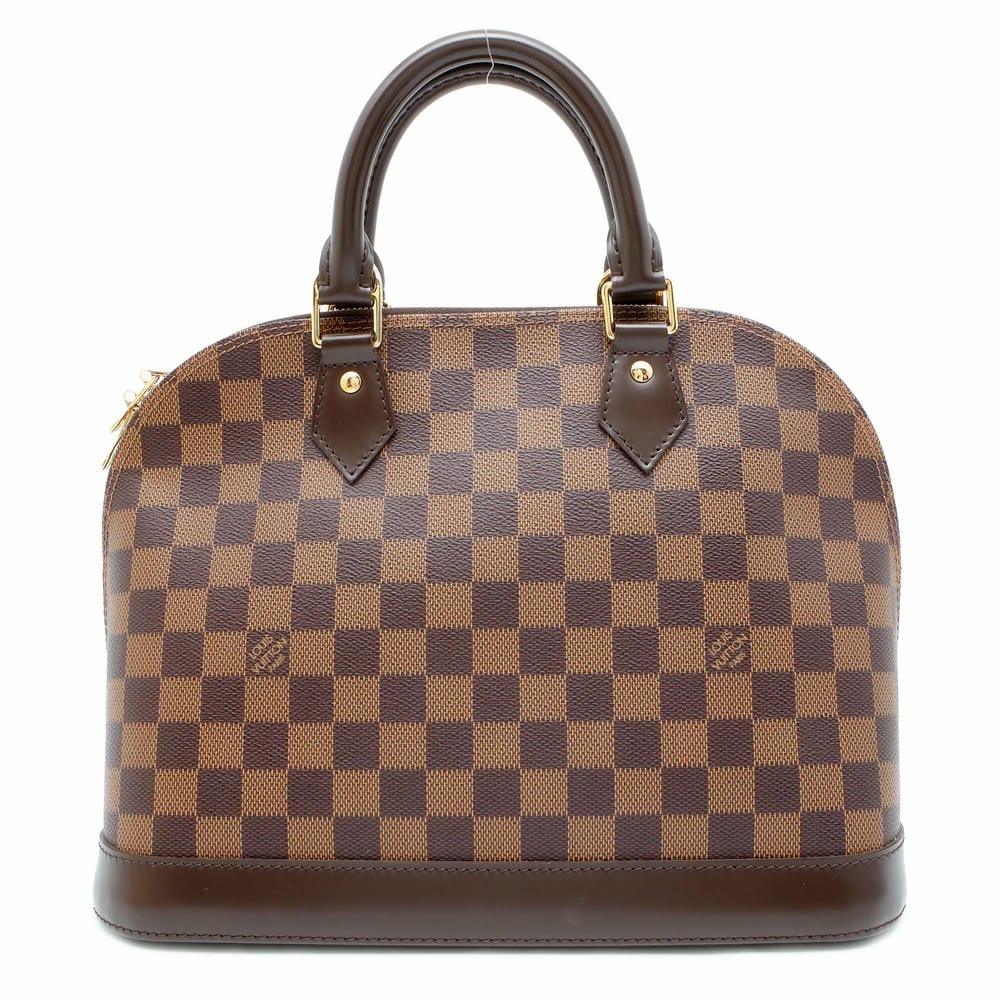 LOUIS VUITTON Alma Red N53151 Damier Ebene Canvas Size PM