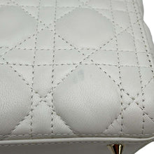 将图像加载到图库查看器中，Dior Lady Dior 2WAYHandbag White M0565ONGE Lambskin Size Medium
