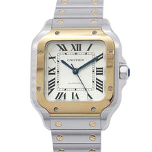 将图像加载到图库查看器中，CARTIER Santos de Cartier watch W35.1mm Stainless Steel K18YG Opaline Dial W2SA0016
