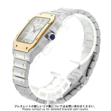 将图像加载到图库查看器中，CARTIER Santos de Cartier watch W35.1mm Stainless Steel K18YG Opaline Dial W2SA0016
