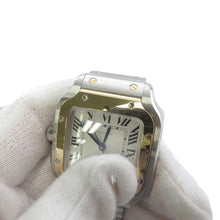 将图像加载到图库查看器中，CARTIER Santos de Cartier watch W35.1mm Stainless Steel K18YG Opaline DialW2SA0016
