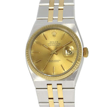 将图像加载到图库查看器中，ROLEX OysterQuartz  Datejust W36mm Stainless Steel K18YG Champagne Dial 17013
