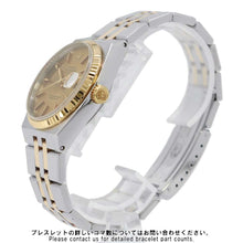 将图像加载到图库查看器中，ROLEX OysterQuartz  Datejust W36mm Stainless Steel K18YG Champagne Dial 17013
