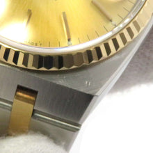 将图像加载到图库查看器中，ROLEX OysterQuartz  Datejust W36mm Stainless Steel K18YG Champagne Dial 17013
