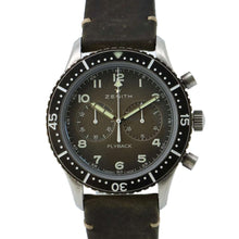 Load image into Gallery viewer, ZENITH Pilot Chronometro TIPO-CP2 Flyback W43mm Stainless Steel Green Oily Nubuck Leather SlateGray Dial 11.2240.405/21.C773
