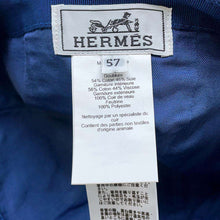 将图像加载到图库查看器中，HERMES Cap &quot;Serena&quot; Lift Size 57 Blue de Malte Cotton100%
