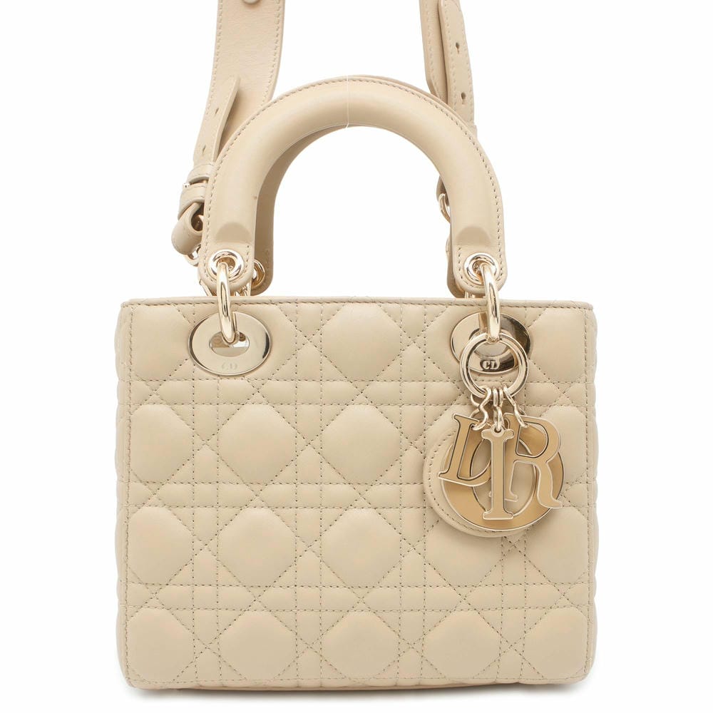 Dior Lady Dior My ABC 2WAY Handbag Beige M0538OCEA Lambskin Size Small