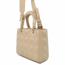 Load image into Gallery viewer, Dior Lady Dior My ABC 2WAY Handbag Beige M0538OCEA Lambskin Size Small
