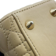 Load image into Gallery viewer, Dior Lady Dior My ABC 2WAY Handbag Beige M0538OCEA Lambskin Size Small
