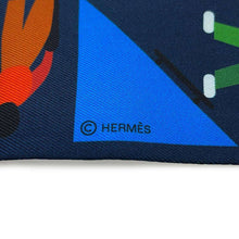 将图像加载到图库查看器中，HERMES Twilly Figure Libre Marine/Vert/Multicolor Silk100%
