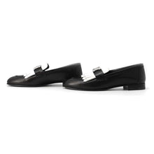 将图像加载到图库查看器中，HERMES Mocassins royale loafers Black/White Chevres Size 35H
