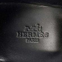 Load image into Gallery viewer, HERMES Mocassins royale loafers Black/White Chevres Size 35H
