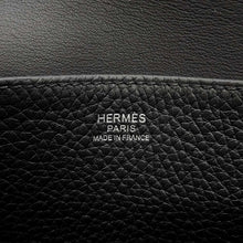 将图像加载到图库查看器中，HERMES Halzan Black Taurillon Clemence Size 25
