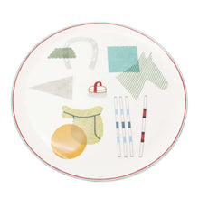 Load image into Gallery viewer, HERMES Saw HERMES Tart Platter Multicolor Porcelain
