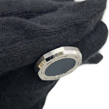 将图像加载到图库查看器中，Audemars Piguet Royal Oak Cufflinks Navy/Silver Stainless Steel
