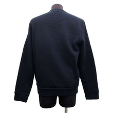 将图像加载到图库查看器中，HERMES Round Neck Knitted Fabric Metally Au Carre Size M Marine Cotton100%
