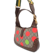 将图像加载到图库查看器中，GUCCI Jackie1961 Geometric Print Small Shoulder Bag Beige/Dark Brown/Multicolor 678843 PVC Leather Size Small
