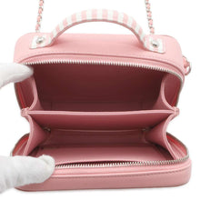 将图像加载到图库查看器中，CHANEL CC Fidigree Chain Vanity Bag Pink/White A93342 Caviar Leather Size Small
