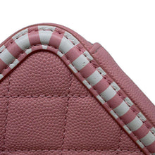 将图像加载到图库查看器中，CHANEL CC Fidigree Chain Vanity Bag Pink/White A93342 Caviar Leather Size Small
