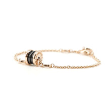 Load image into Gallery viewer, BVLGARI B.Zero1 Element Bracelet Size S/M BR859348 K18PG BlackCeramic
