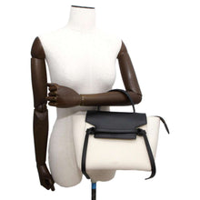 Load image into Gallery viewer, CELINE Belt Bag 2WAY Shoulder Bag White/Black 180153 Leather Size micro
