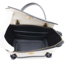 Load image into Gallery viewer, CELINE Belt Bag 2WAY Shoulder Bag White/Black 180153 Leather Size micro
