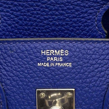 将图像加载到图库查看器中，HERMES Birkin Blue Electric Togo Leather Size 25
